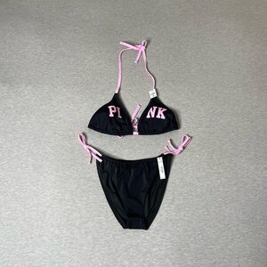Victoria’s Secret PINK Logo Side-Tie Triangle Top & Bikini 2 PCS. Set
